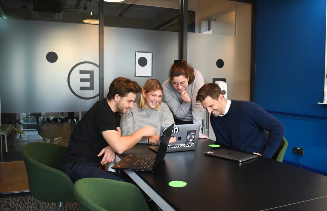 Startup team working on idea